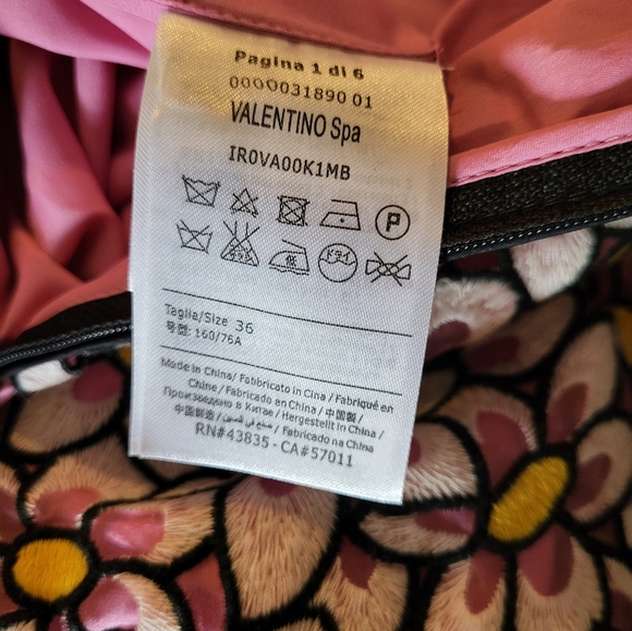 Red Valentino pink and black flower dress in size 36. - Picture 4 of 4